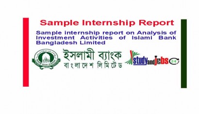 Sample Internship Report on Investment Activities of IBBL 