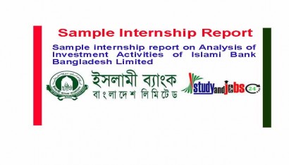 Sample Internship Report on Investment Activities of IBBL 