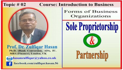 Forms of Business: Sole Proprietorship and Partnership
